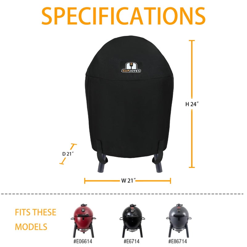 SUPJOYES 6659 Grill Cover for Char-Griller AKORN Jr. Portable Kamado Charcoal Grill, Fit E06614, E6714, E86714, E36714 - Image 2