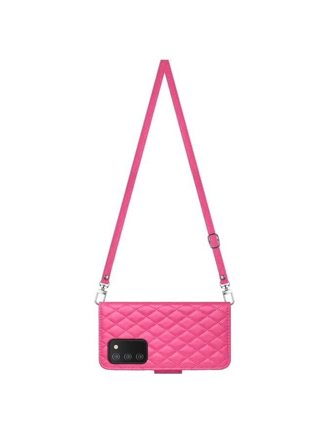 اس-توب جراب لهاتف Samsung Galaxy A03s، جراب هاتف جلدي قلاب بملمس معيني أمريكي مع حبل طويل - Image 3