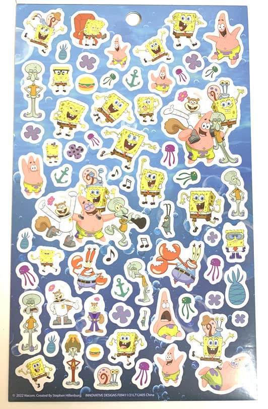 Innovative Designs United Pacific Designs 712405SB: Sponge Bob 4 Sheet Sticker Pad, 200+ Stickers - Image 3