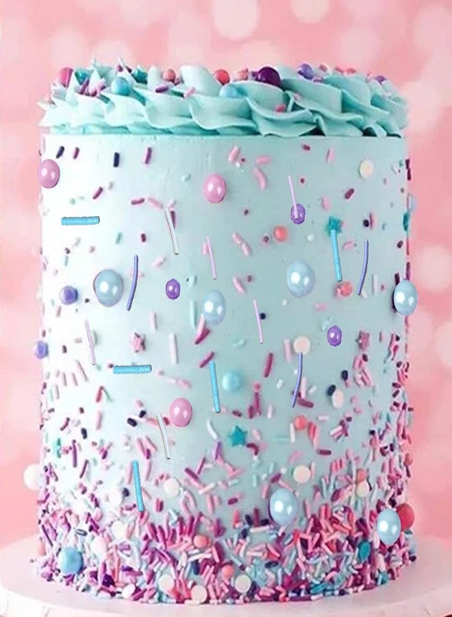 LEBERY 8.4 Oz Pastel Sprinkles, White Pink Purple Blue Sprinkles, Edible Cake Cupcake Sprinkle Edible Cake Pearls for Cake Decorating Mermaid Sprinkle Jimmies Mix for Baking Cookie Decoration - Image 2
