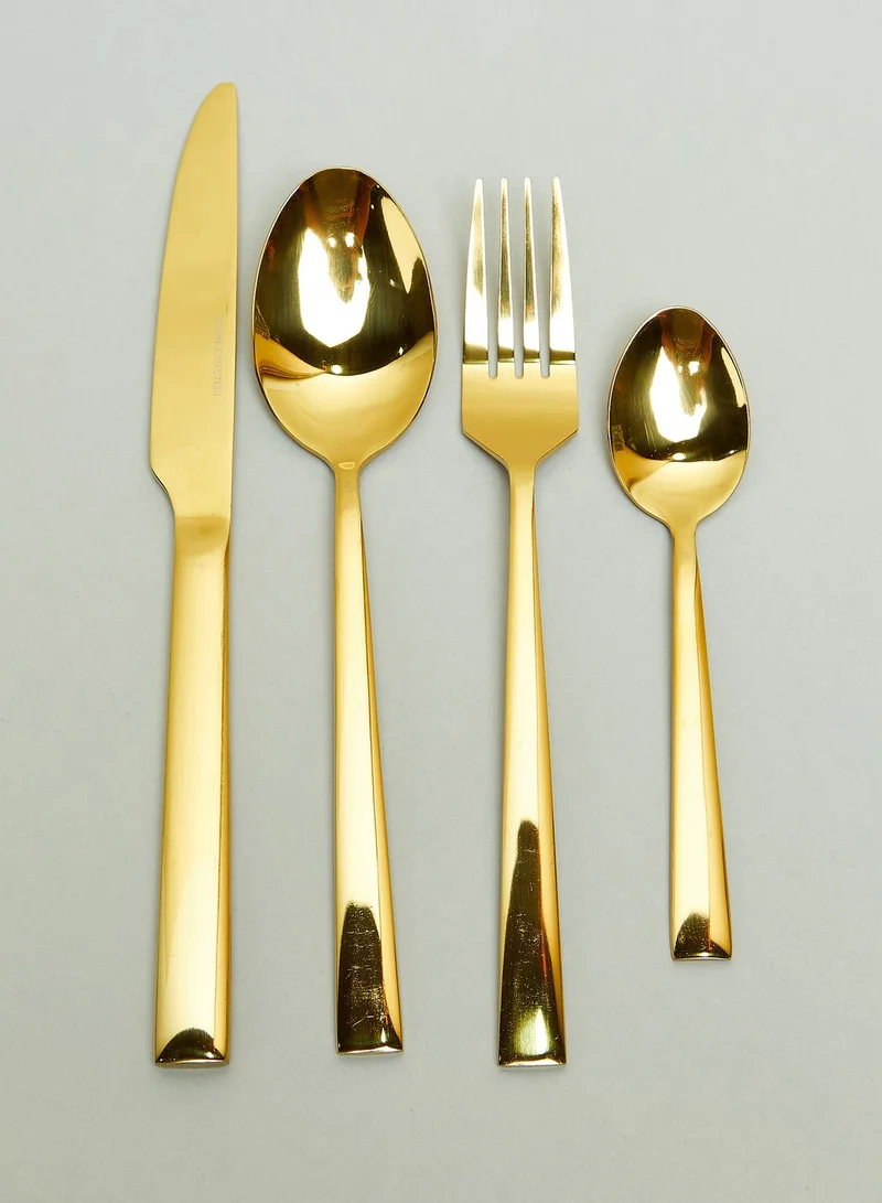 Premier Avie 16 Piece Gold Cutlery Set