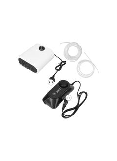 OUKA Mini Fish Tank Ozonizer, 6W 120MG Ozone Amount Aquarium Ozone Generator, 8W 4 x 3L/Min Maximum Air Volume Air Pump with Bubble Stones Fish Tank Aerator for Fish Tank Fountain(US)