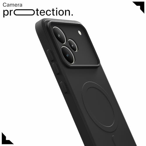 Pikkme Back Cover for Realme P4 Pro 5G Soft Matte Silicone Mag-Safe Design (Mag-Safe Not Support) Camera Protection | Slim Fit Bumper Cover (Black) - Image 5