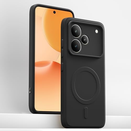 Pikkme Back Cover for Realme P4 Pro 5G Soft Matte Silicone Mag-Safe Design (Mag-Safe Not Support) Camera Protection | Slim Fit Bumper Cover (Black) - Image 2