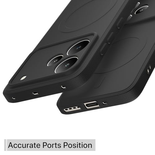 Pikkme Back Cover for Realme P4 Pro 5G Soft Matte Silicone Mag-Safe Design (Mag-Safe Not Support) Camera Protection | Slim Fit Bumper Cover (Black) - Image 4