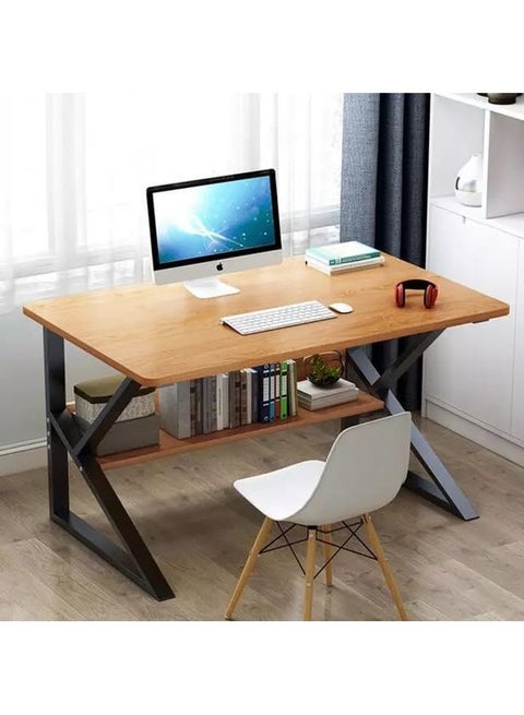 Metal Desk with Wood – Multicolour , 75x60x120