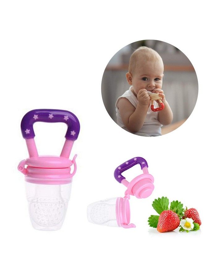Safe-O-Kid Pack Of 1 Bpa Free Silicone Food;Fruit Nibbler Soft Pacifier;Feeder For Babypink - Image 3