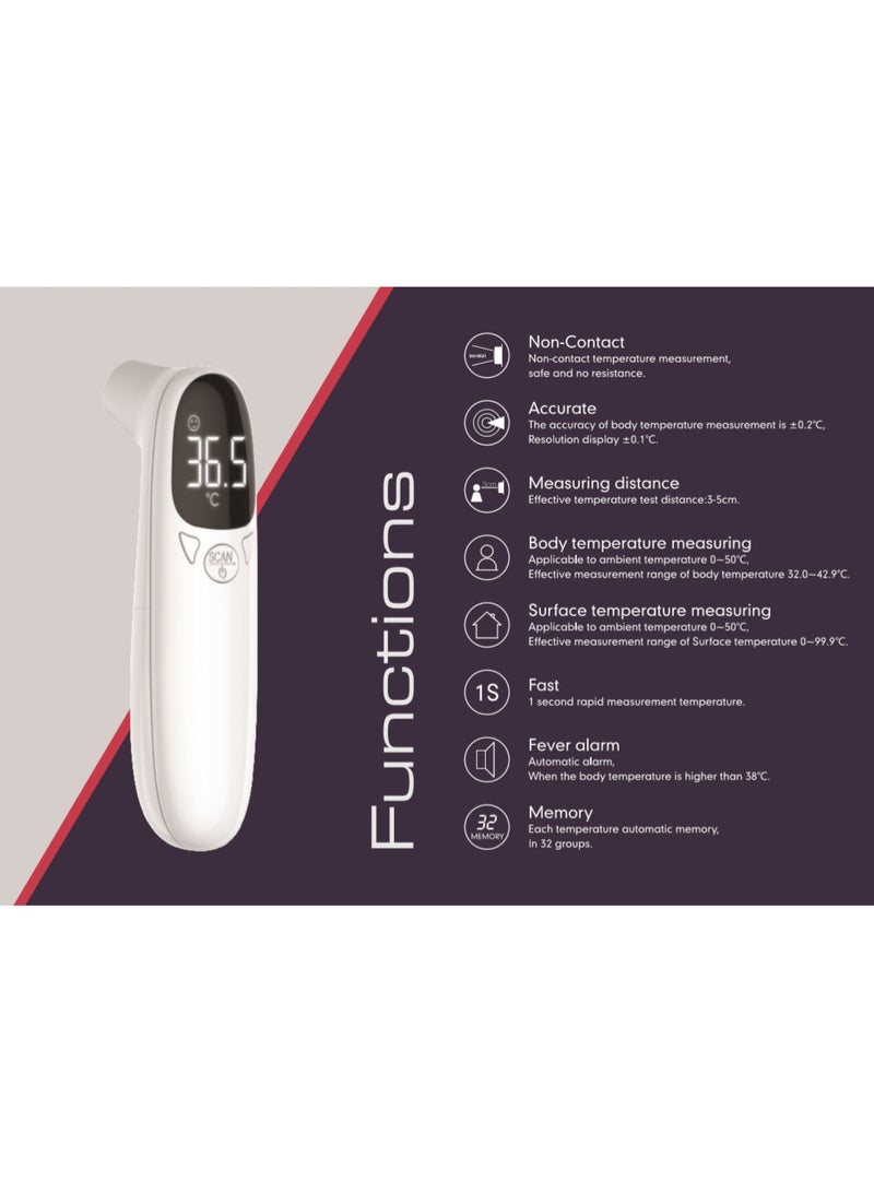 Household Medical Grade Electronic Infrared Thermometer, Baby Forehead/Ear Thermometer, Accurate and Easy-to-use Thermometer for Home use - Image 5