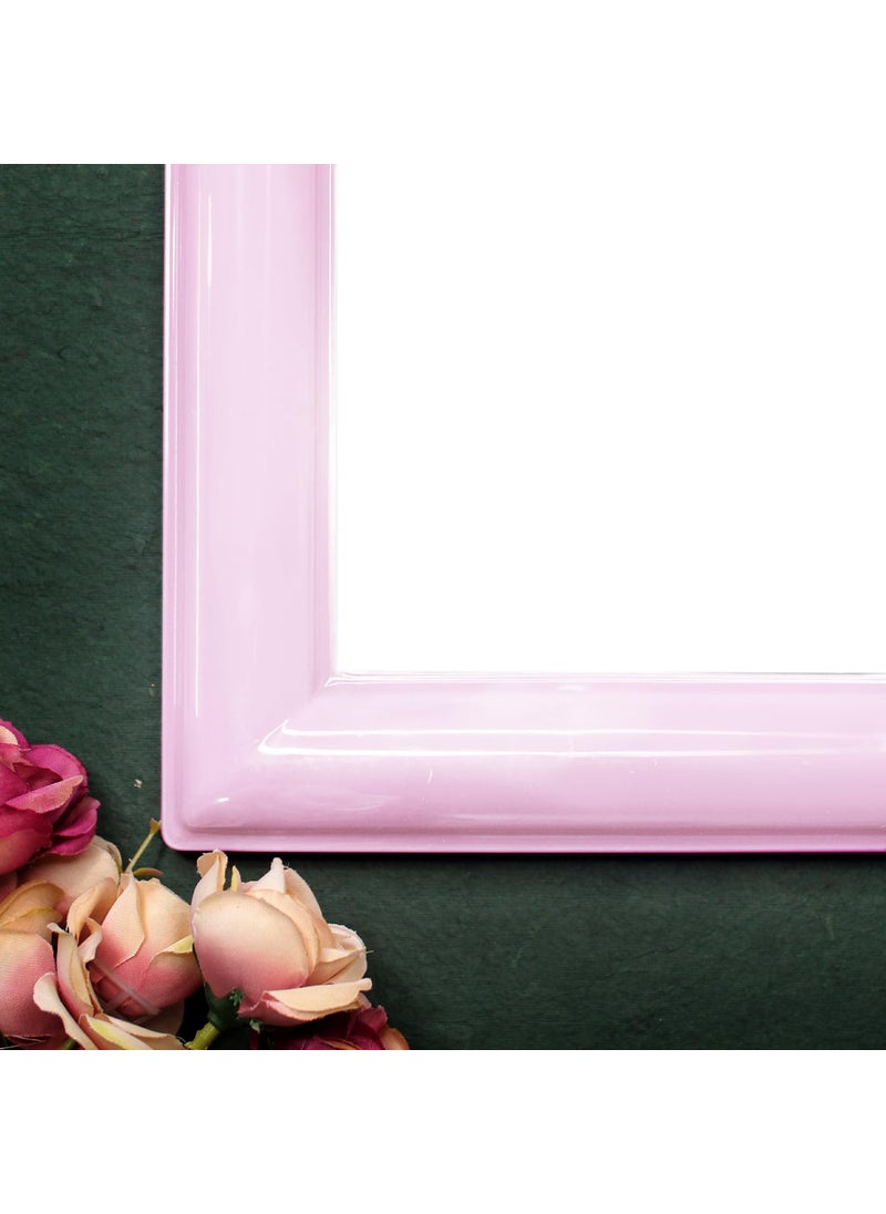 Confidence - Confidence Big Frame Glass Wall Mirror for Washbasin (Light Pink, 30 Gram) - Image 1