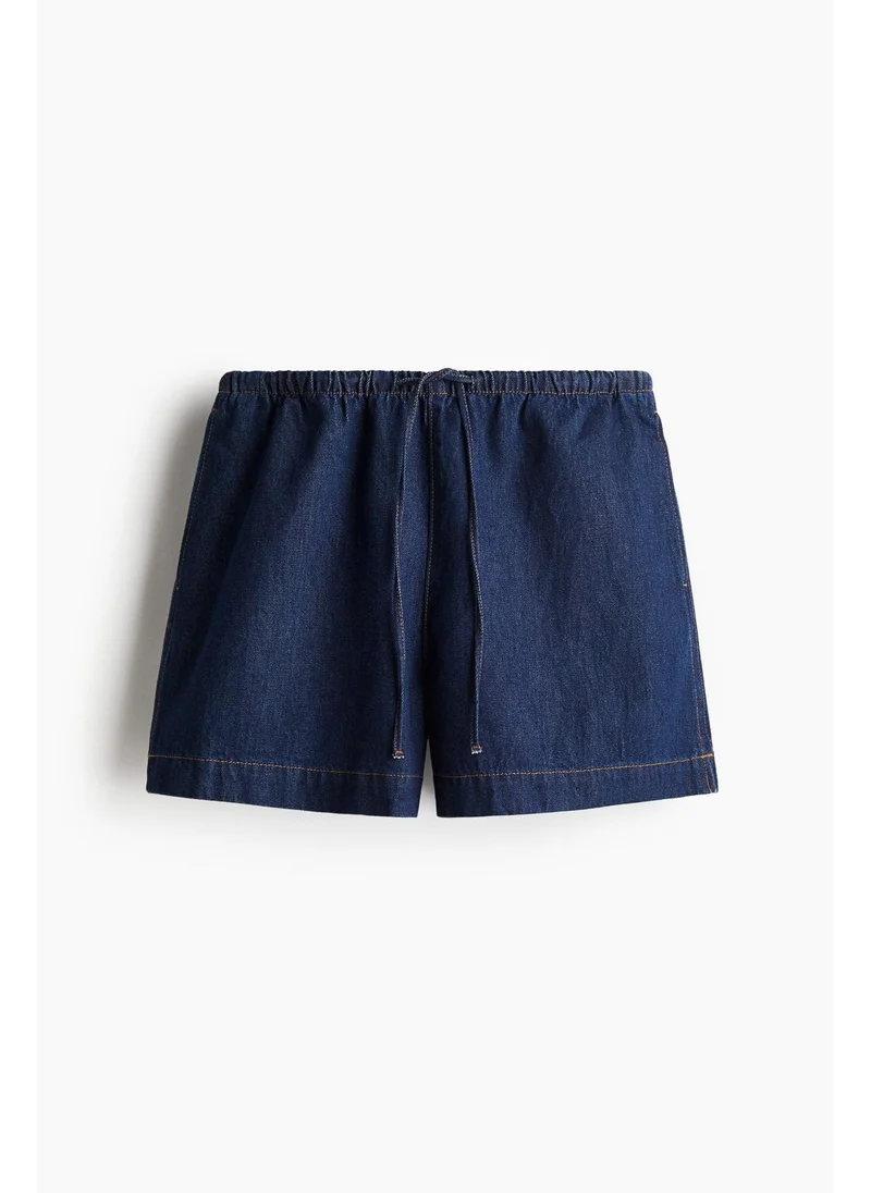 H&M Denim drawstring shorts