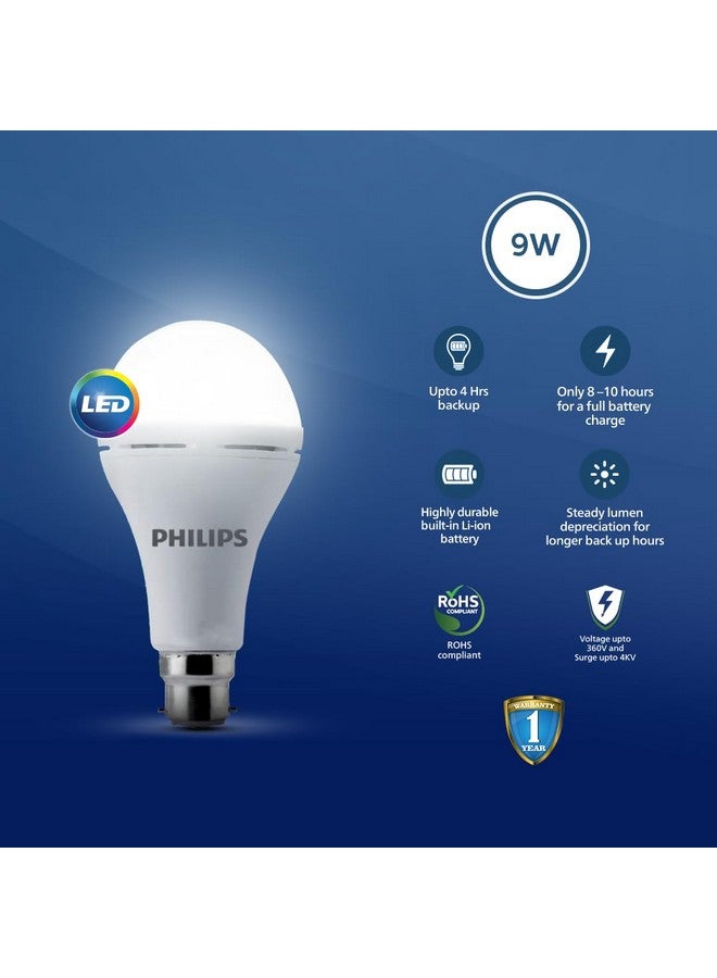 Philips 9W B22 LED Emergency Bulb, Emergency Light For Power-Cuts, Cool Day Light, Pack of 1 - Image 2