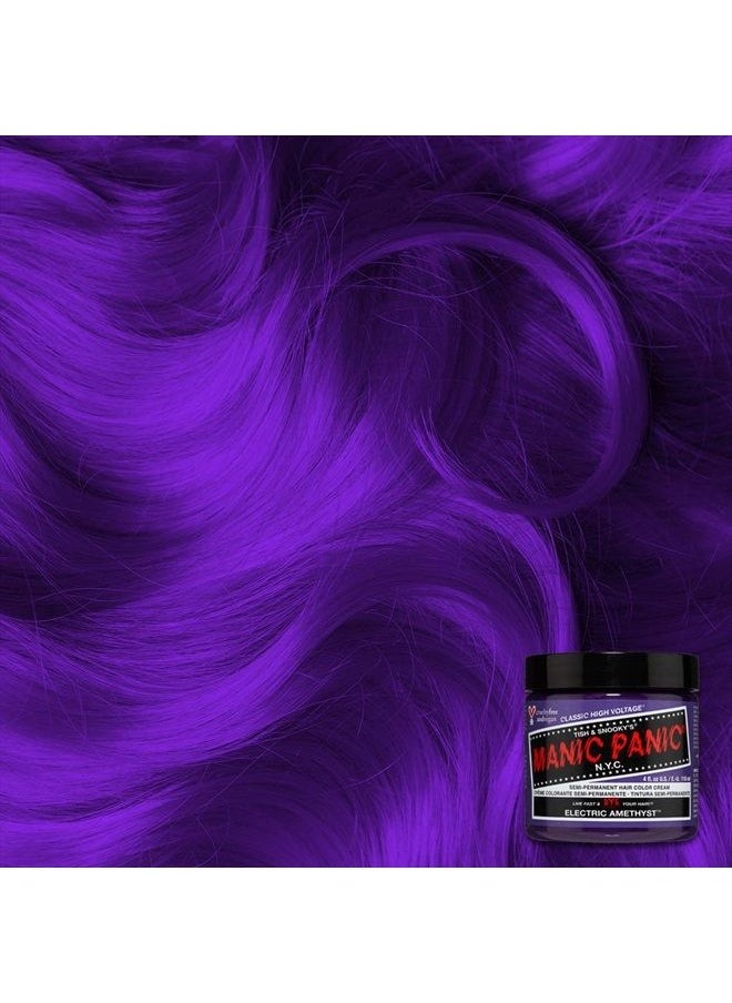 Manic Panic - Electric Amethyst Hair Dye – Classic High Voltage - Semi-Permanent Hair Color - Medium Violet Purple With Blue Undertones - Vegan, PPD & Ammonia-Free - For Coloring Hair on Women & Men - Image 1