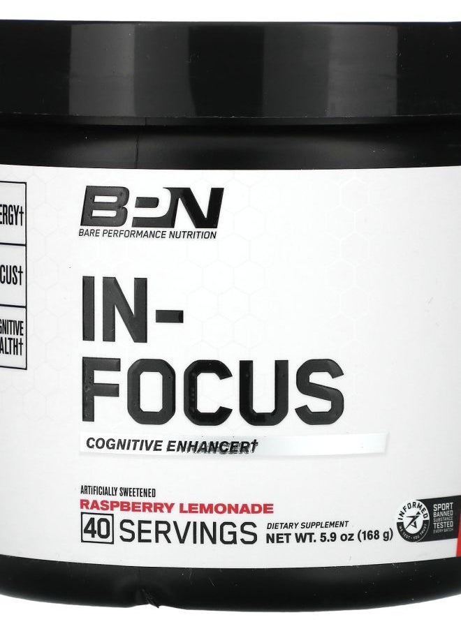 Bare Performance Nutrition - InFocus Raspberry Lemonade 5.9 oz (168 g) - Image 1