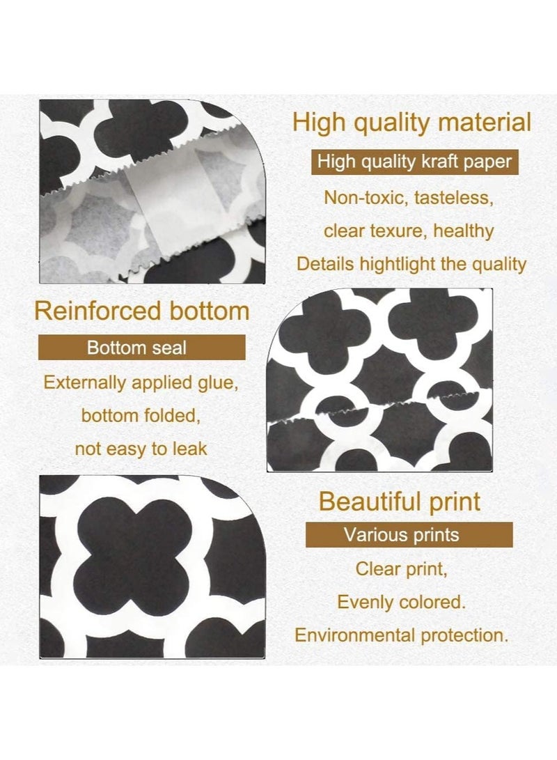 general Candy Paper Bags, Disposable Party Kraft Paper Cookie Snack Gift Candy Paper Bags, 100 Small Paper Bags Candy Cookie Buffet, Biodegradable Graduation Party Favour Bags (Black, 5 X 7 inches)  - Image 5