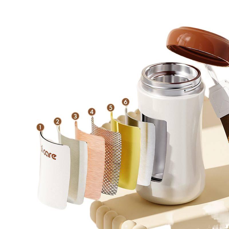 قارورة مياه معزولة، ستانلس ستيل ومقبض 300 ml، مناسب للتنقل مع مقبض من الستانلس ستيل - Image 4