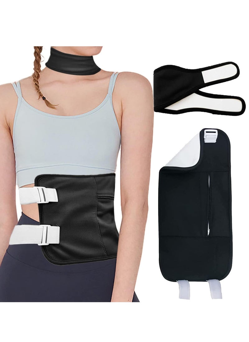 Gerenic Castor Oil Belt Wrap Waist and Neck for Liver Detox Reusable Castor Oil Pack Kit with Adjustable Strap (Oil Not Included)  - Image 1