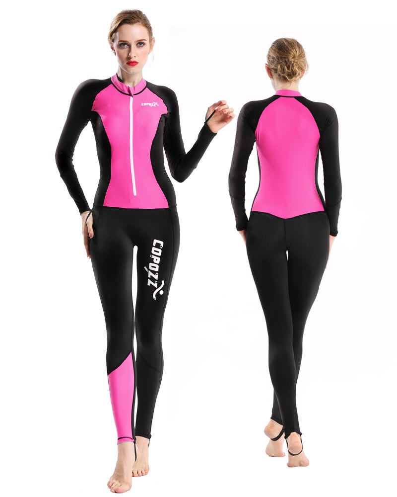 COPOZZ Womens Wetsuit Full Body Swimsuit for Women Front Zip Wet Suit for Snorkeling Surfing Scuba Gear Paddleboarding Water Sports - Image 2
