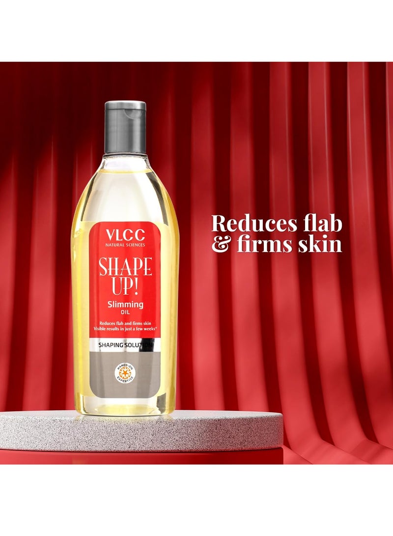 VLCC Shape Up Slimming Oil - 200ml | Fights Cellulite, and Reduces Flab | Firms Skin and Increases Skin Elasticity | With Cypress Oil, Juniper Berry Fruit Oil, and Sweet Fennel Oil. - Image 3