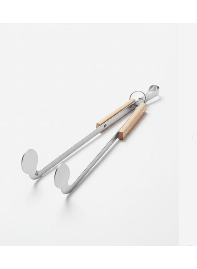 أي كي دي سي ملقط شواء الفحم الطويل من AKDC مقاس 38 سم - ملقط شواء مقاوم للحرارة من الفولاذ المقاوم للصدأ بمقبض مريح - Image 2