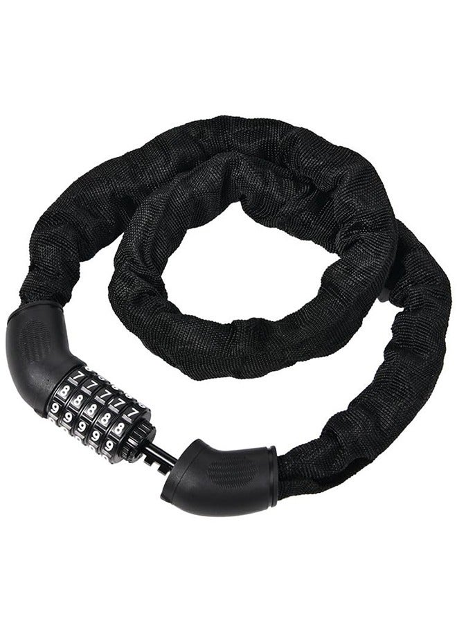 Generic Bike Lock Bicycle Chain Lock, 5-Digit Resettable Combination Anti-Theft Bike Locks Bent Handle (110cm) - Image 1