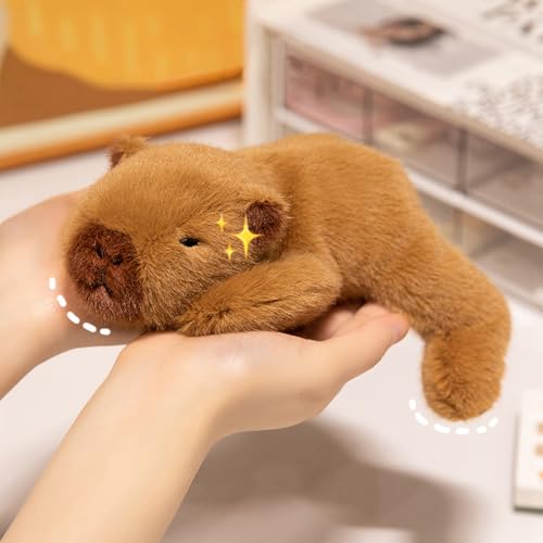 Ditucu Cute PalmSized Capybara Stuffed Animal Soft Capibara Plush Doll Small Plushies Toys Gifts for Kids Brown 78 inch - Image 1