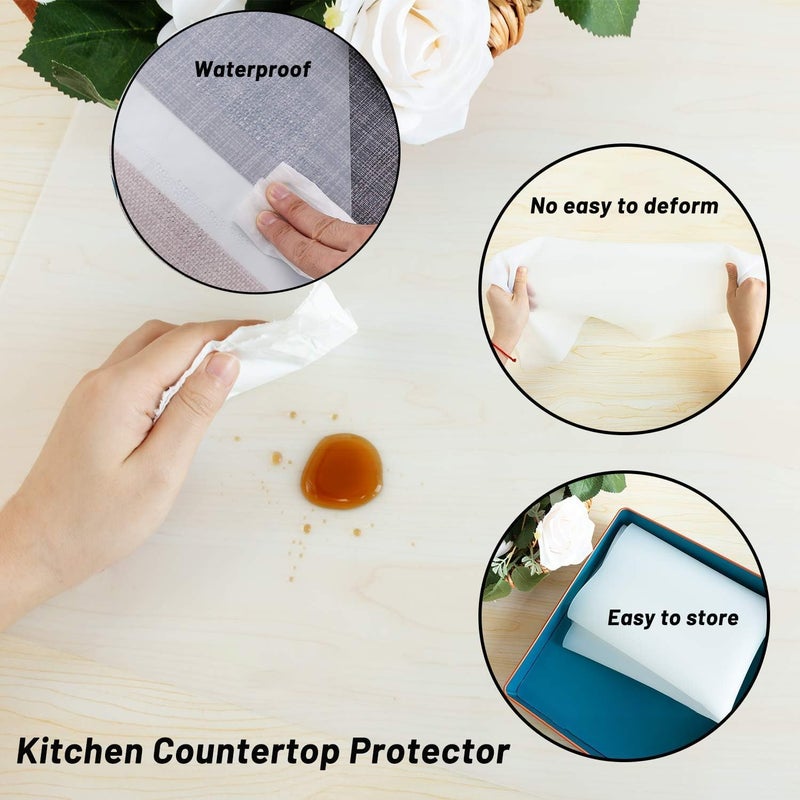 Masroo Silicone Trivet Pot Mat for Kitchen Counter, Large Silicone Countertop Protector 60 CM*40 CM, Nonskid Heat Resistant Desk Saver Pad, Multipurpose Mat, Placemat - Image 4