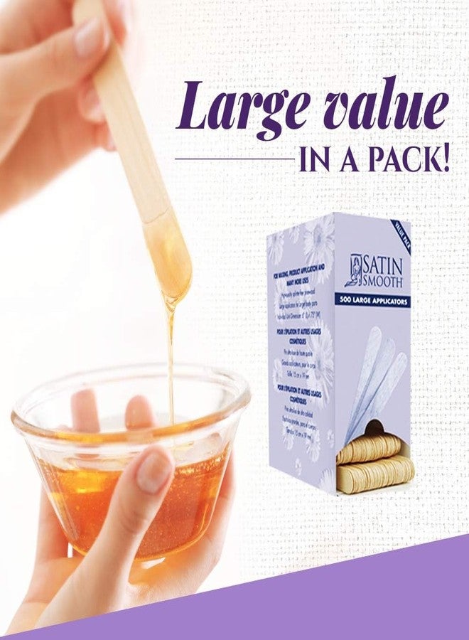 Satin Smooth Hair Waxing Large Applicators, 500 count - Image 2