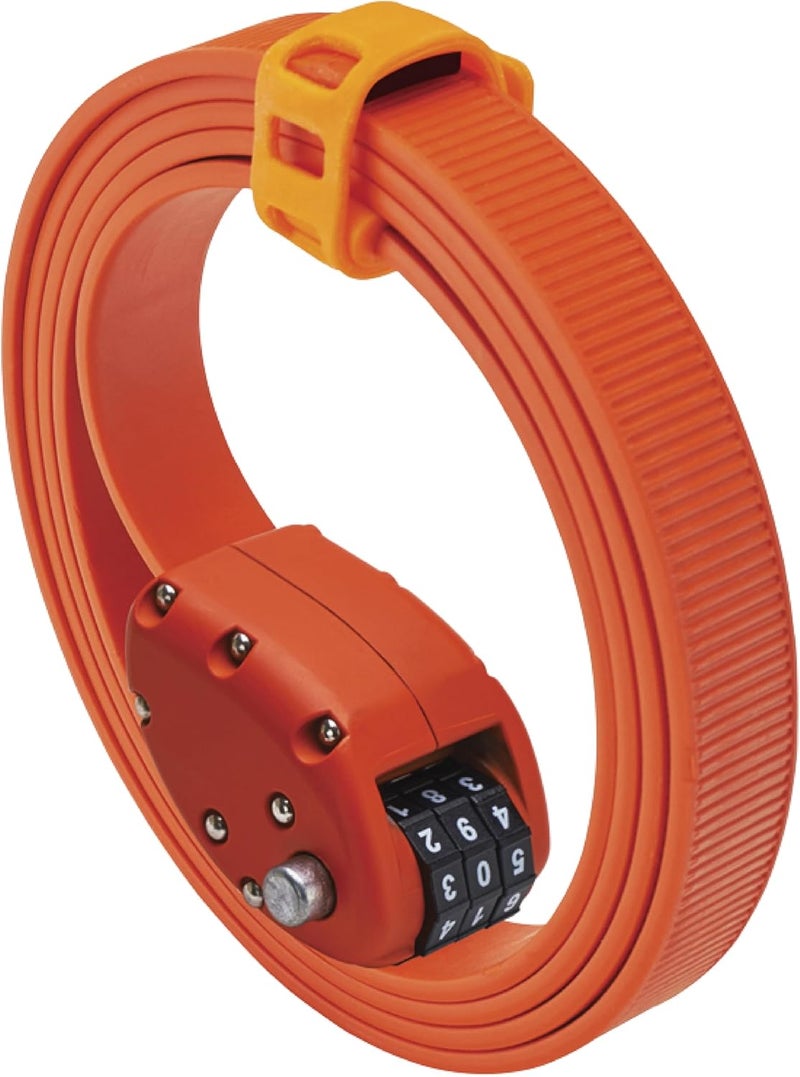OTTOLOCK Cinch Lock - Lightweight Anti Theft Compact Combination Bike Lock, Ideal for Quick Stops, Bicycle Accessories, OTTO Orange, 60 Inch - Image 1