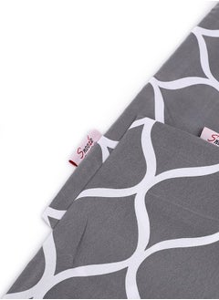 سنوز طقم ملاية سرير باستيك 3قطع، 180*200سم + 2 كيس مخدة إضافي، تصميم جراي ويفز  - Image 4