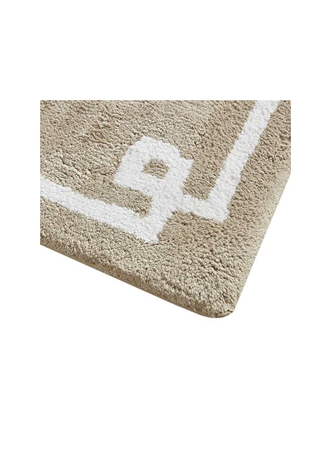 Raxoom Cotton Tufted Washable Bath Mat, Luxury Solid Bathroom Rugs, 24X72 inches, Taupe - Image 4