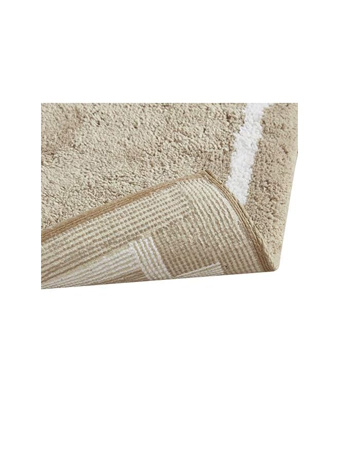 Raxoom Cotton Tufted Washable Bath Mat, Luxury Solid Bathroom Rugs, 24X72 inches, Taupe - Image 5