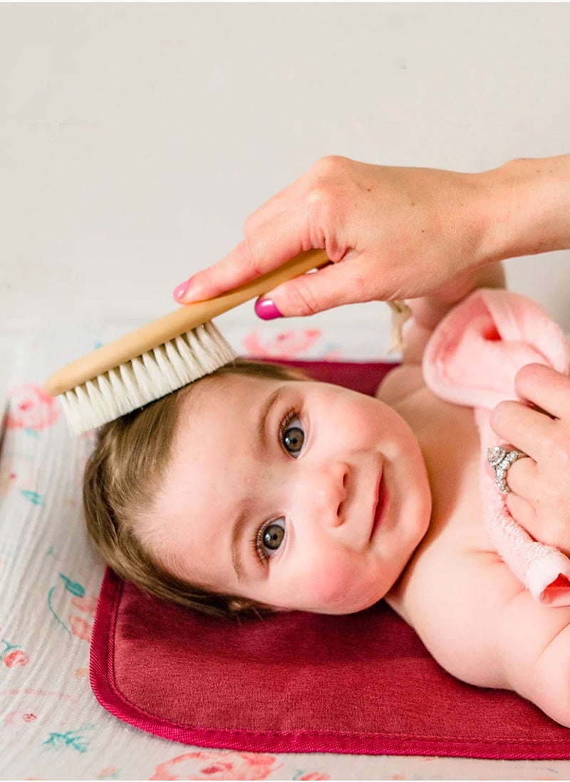 KeaBabies - Baby Hair Brush and Baby Comb Set and Wooden Baby Brush with Soft Goat Bristle - Toddler Hair Brush Baby Brush and Comb Set, Baby Brush Set for Newborns - Image 1