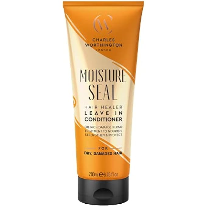 CHARLES WORTHINGTON MOISTURE SEAL HAIR HEALER LEAVE-IN CONDITIONER, DRY AND FRIZZY HAIR, NO RINSING TREATMENT FOR SMOOTHER HAIR, 200 ML - Image 1
