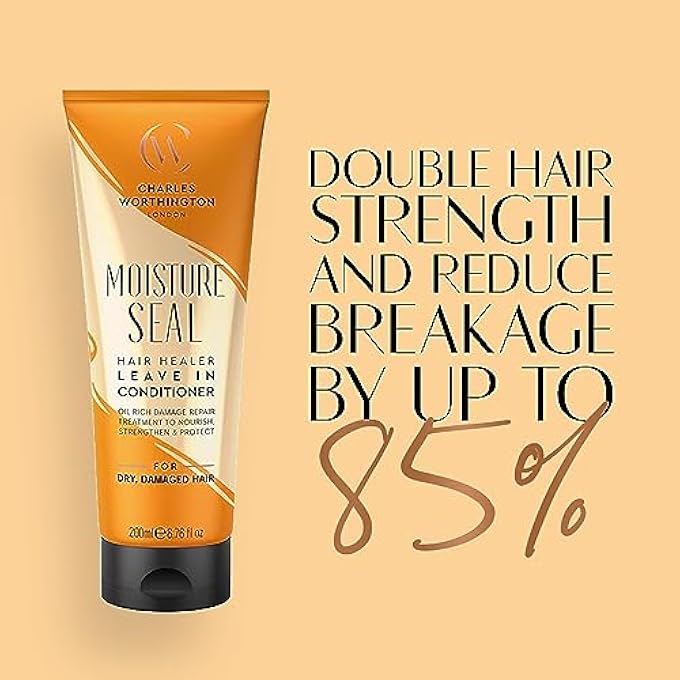CHARLES WORTHINGTON MOISTURE SEAL HAIR HEALER LEAVE-IN CONDITIONER, DRY AND FRIZZY HAIR, NO RINSING TREATMENT FOR SMOOTHER HAIR, 200 ML - Image 2