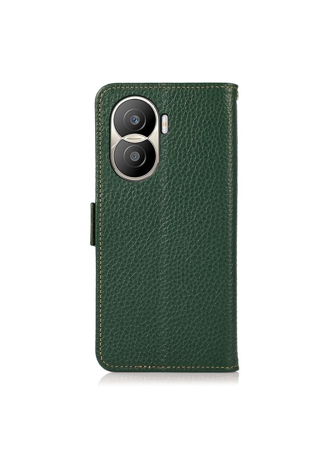 S-TOP Case For Honor X40i KHAZNEH Side-Magnetic Litchi Texture Genuine Leather RFID Phone Case - Image 3