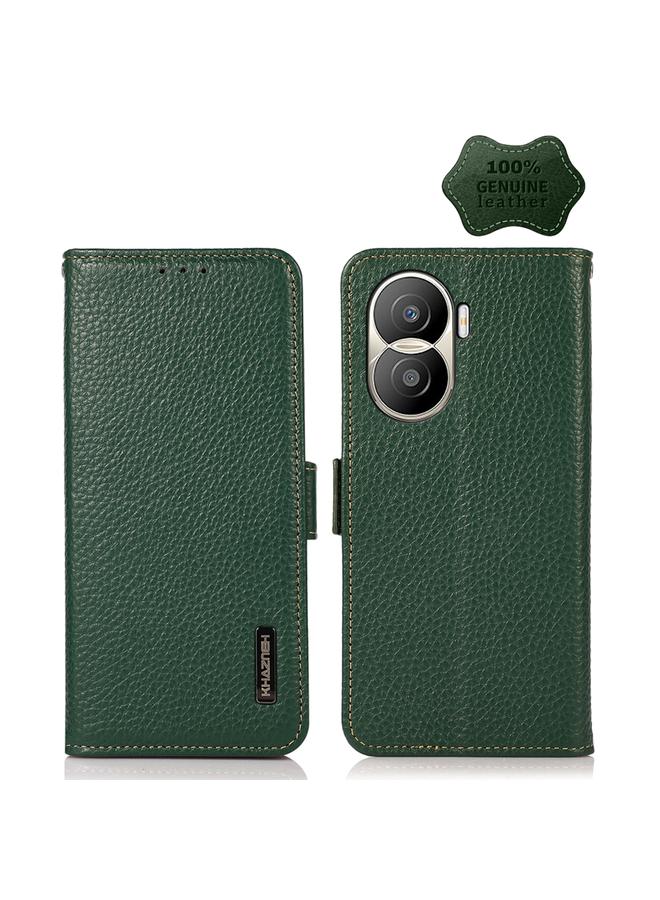 S-TOP Case For Honor X40i KHAZNEH Side-Magnetic Litchi Texture Genuine Leather RFID Phone Case - Image 1