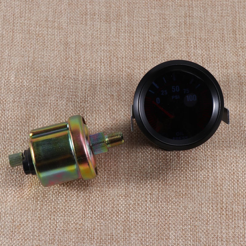 Universal Car Modified Oil Press Gauge 12V 52mm with Sensor Car Meter Digital Gauges Tester - Image 1