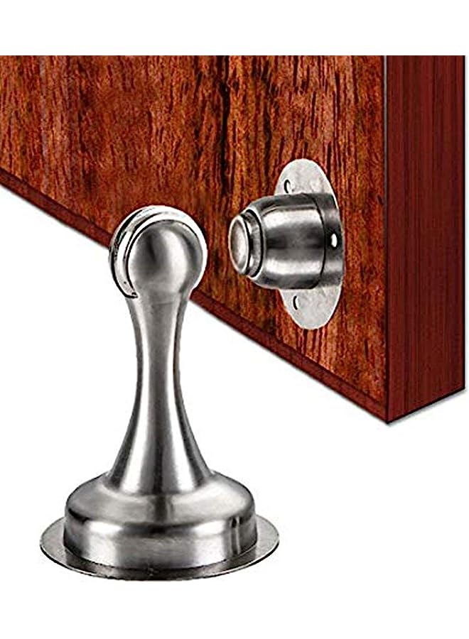 erorex Stopper Bumper Magnetic Stainless Steel Door Holder Doorstop for PVC Metal Wood Board Tile Platic Aluminum Sash Silver, WSTT69 - Image 1