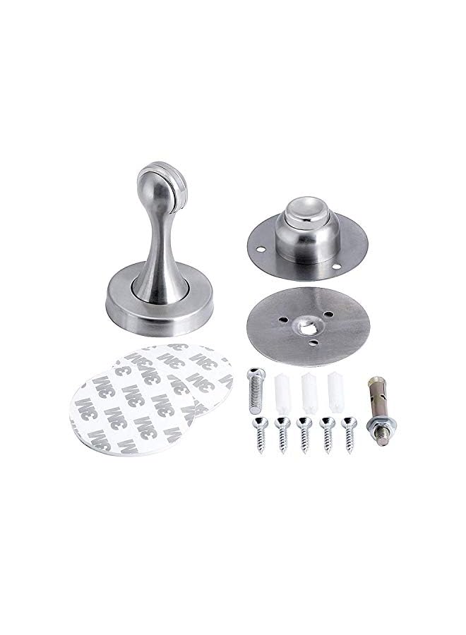 erorex Stopper Bumper Magnetic Stainless Steel Door Holder Doorstop for PVC Metal Wood Board Tile Platic Aluminum Sash Silver, WSTT69 - Image 3