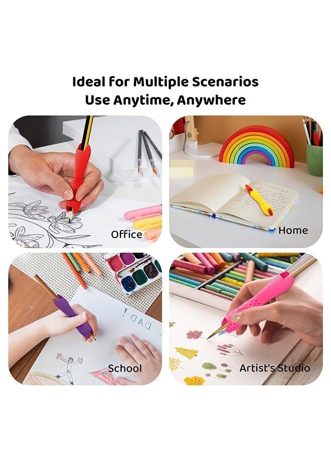 6 قطع من مقابض أقلام الرصاص للأطفال للكتابة اليدوية، أداة مساعدة لتصحيح وضعية الإمساك للأطفال في مرحلة ما قبل المدرسة والأطفال والبالغين وأدوات التدريس الابتدائية - Image 2