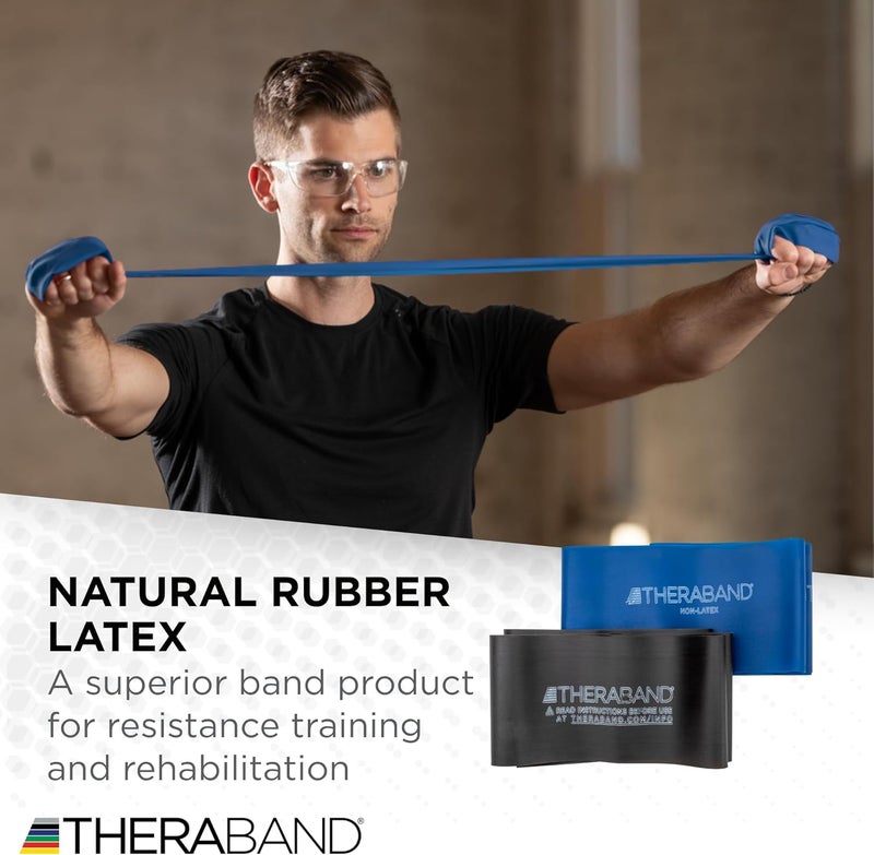 Theraband Advanced Resistance Band Set - Blue/Black for Strength Training and Rehabilitation - Image 5