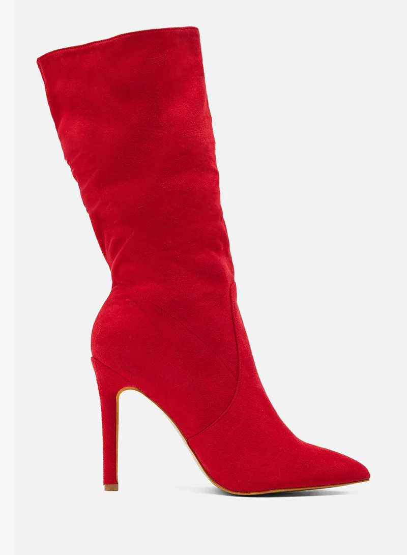 ELLA Pointed Toe Stiletto Heel Mid Calf Boots