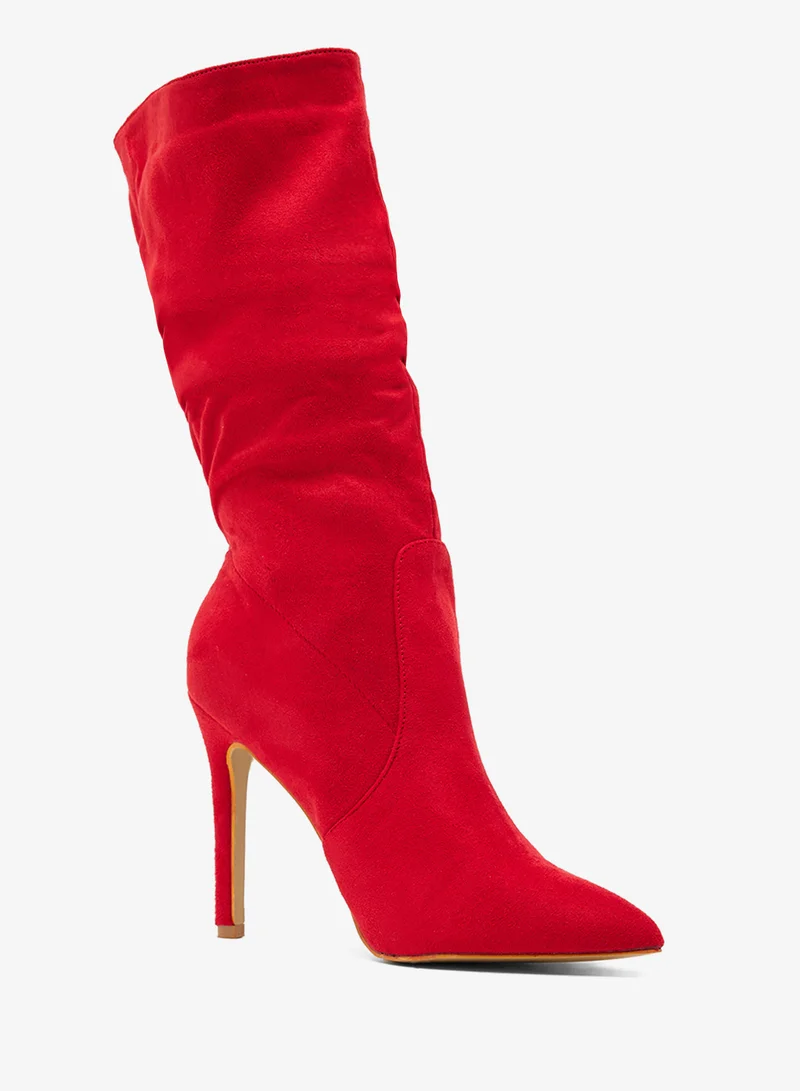 ELLA Pointed Toe Stiletto Heel Mid Calf Boots