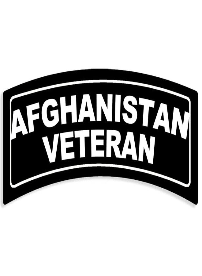 AV Black Tab Shaped Afghanistan Veteran Sticker (Served Afghan War Decal Enduring Freedom Vinyl for Cars, Laptops (2 x 5 inch) - Image 1