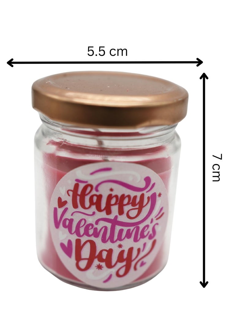 The Essenza Valentines Day Scented Jar Candle Romantic Gift for Him Her Premium Aromatic Candle in Glass Jar with Assorted Love Stickers Sets Available Set of 123 2  - Image 3