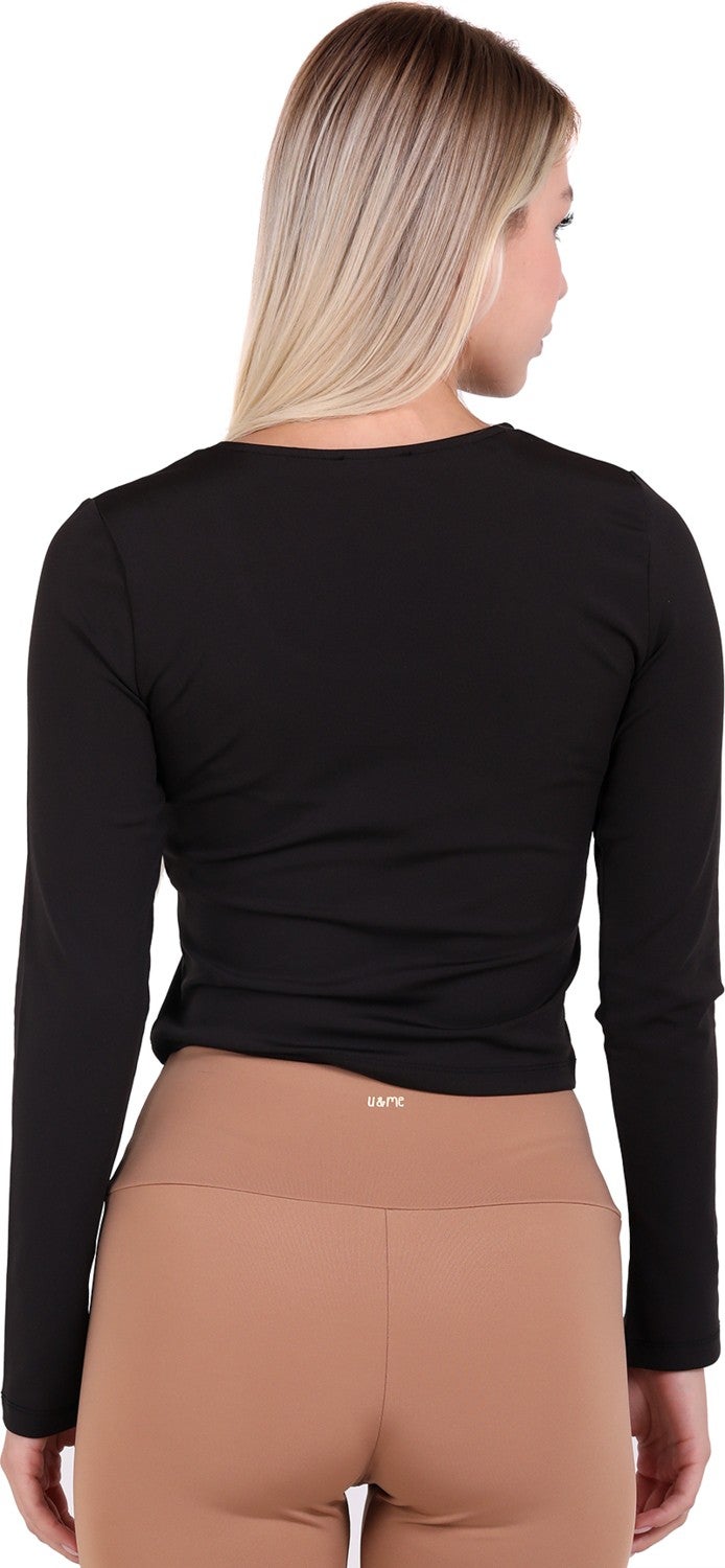 U&Me Long Sleeve Top Black - Image 3