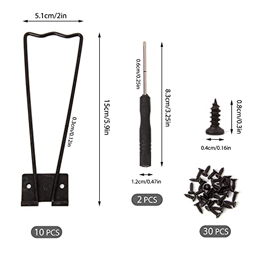 HAPY SHOP 10 Pieces Iron Easel Back Frame Back Stand Picture Frame Easel Back with 30 Pieces Screws and 2 Pieces Screwdriver for Pictures Photos Frames - Image 2