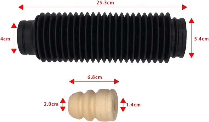Wivplex Car Front Shock Absorber Buffer Rubber Boot Set - Image 2