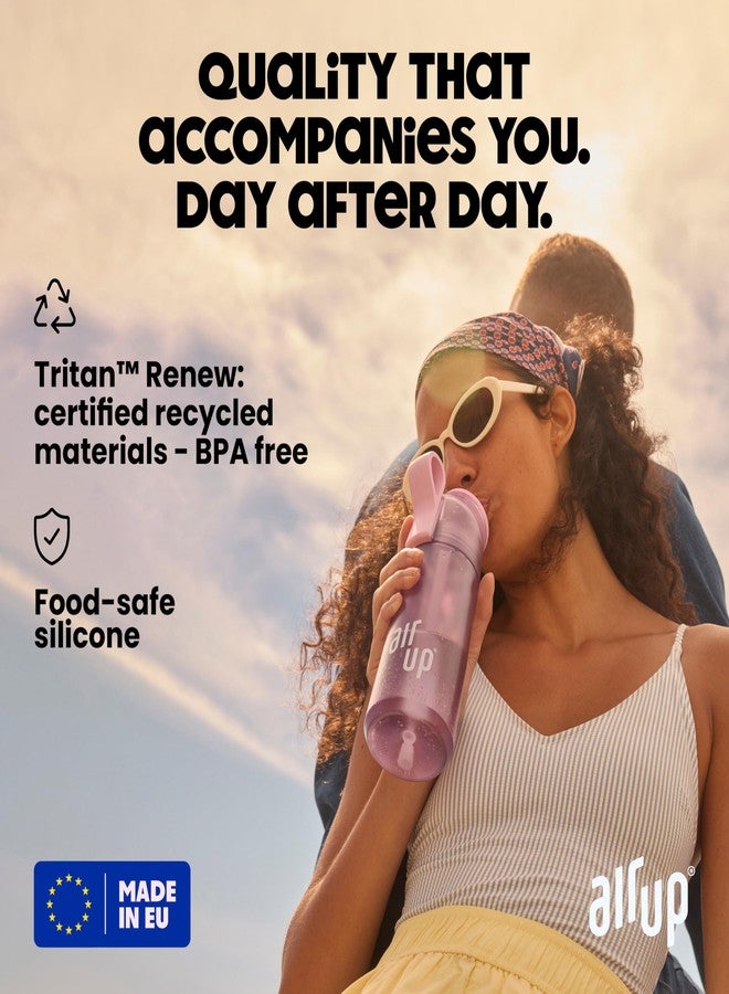 اير اب زجاجة مياه air up® (22 أونصة) رمادية + 5 كبسولات نكهة فييستا | كبسولات نكهة خالية من السكر وزجاجات مياه مع شفاطة | زجاجة مياه بنكهة - Image 5