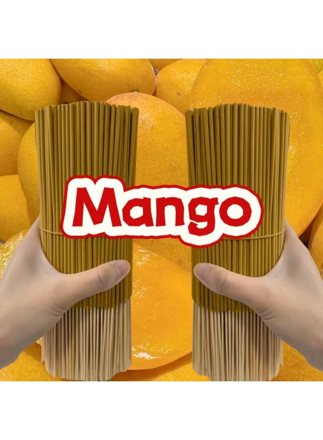 أعواد بخور فاخرة برائحة الفواكه - أعواد بخور من الخيزران بطول 22 سم للعلاج العطري المنزلي والتأمل واليوغا - (مانجو، فراولة، أناناس، جوز الهند والمزيد) (مانجو - 163 عودًا) - Image 2
